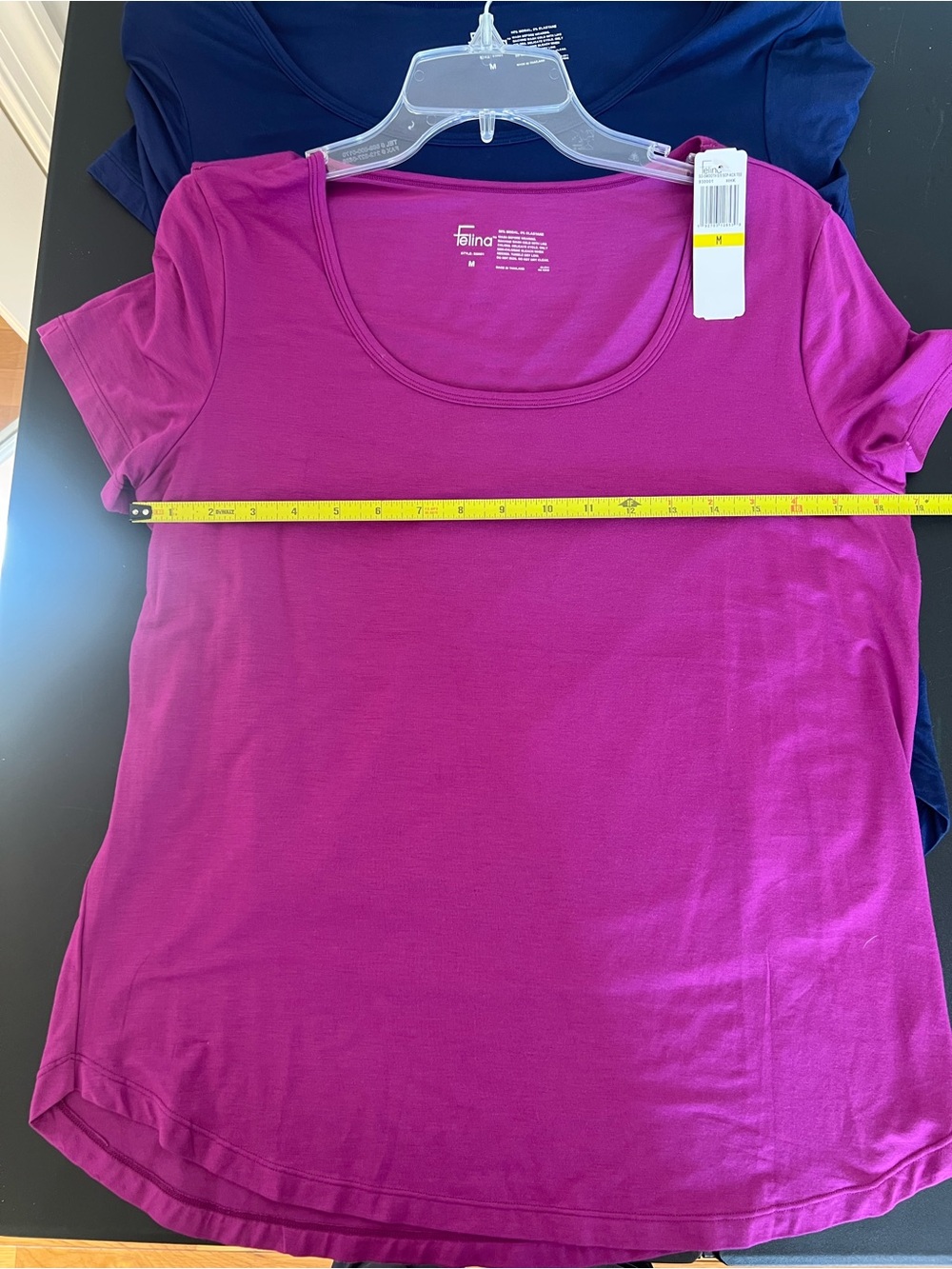 Felina Women's set of 2 navy blue & Purple sleep tees M - Picture 9 of 9